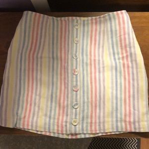 Forever 21 Pastel Striped Skirt